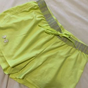 Yellow Under Armour shorts